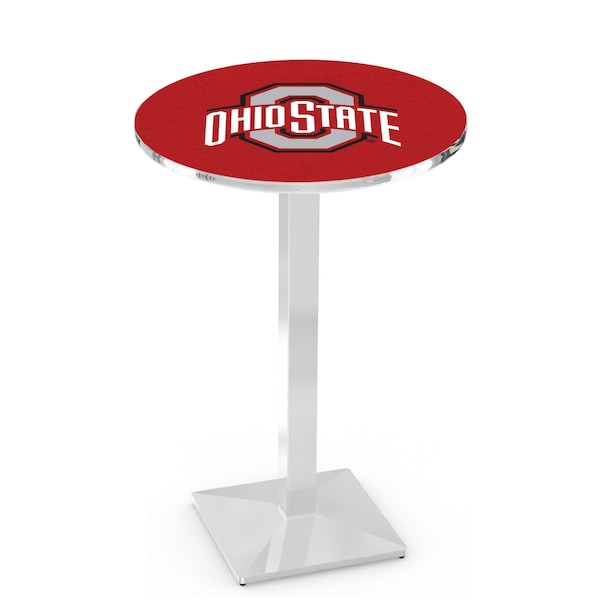 42" Chrome Ohio State Pub Table